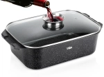 Granieten braadslede met deksel 7,5 l, 41 × 26 × 16 cm