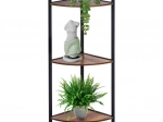 Metalen hoekrek 23,5 × 23,5 × 76 cm