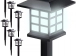 GARDLOV solar tuinlampen, set van 6 stuks, koud wit, amorf paneel