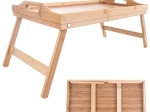 Opvouwbaar bamboe ontbijtbedtafeltje 50 × 30 × 24,5 cm