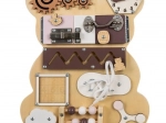 Houten sensorische bord Beer Kruzzel
