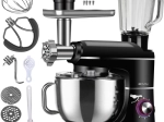 RUHHY 3-in-1 planetaire keukenrobot met blender en vleesmolen, 6,2 l, 1500 W