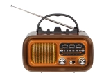 draagbare retro AM/FM-radio met zonne-opladen en bluetooth