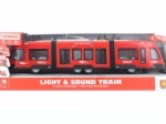 Rode tram op batterijen met effecten