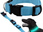 LED lichtgevende halsband voor honden en katten, verstelbaar, 59 cm – blauw