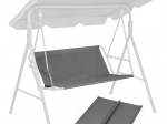 Hangende zitting voor tuin-schommel 140 × 100 cm, grijs