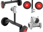 Universele ondersteunende wielen voor bosmaaier en trimmer 26–28 mm