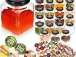 Glazen kruidenpotjes 100 ml – set van 24 stuks met 90 labels
