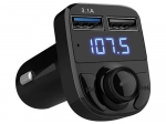 FM Bluetooth autotransmitter en oplader 2x USB