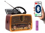 Draagbare analoge radio RA10 AM/FM met zonne-opladen en Bluetooth