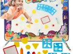 Aqua Magic watertekenmat XXL met set stempels en sjablonen 100 × 80 cm