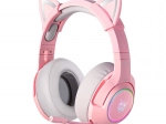Gaming koptelefoon roze met kattenoren