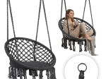 Hangstoel boho voor in de tuin, grijs, MultiGarden