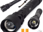 Tactische LED-zaklamp BAILONG met CREE XHP50, zoom en USB-opladen