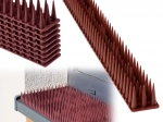 Kunststof vogelweringspinnen, bruin, modulaire strips 8 stuks