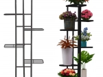 Metalen staande plantenstandaard RUHHY 6 niveaus