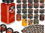 Set glazen kruidenpotjes 120 ml, 24 stuks + 90 labels