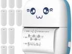 Draagbare thermische mini-printer IZOXIS met kattendesign en 11 rollen papier