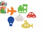 Schuimrubberen badstickers – vervoersmiddelen, 6 stuks