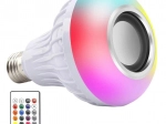 gekleurde led rgb lamp e27 met bluetooth-luidspreker en afstandsbediening