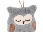 Grijze deurstopper uil 18 × 10 × 20 cm