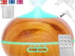 Aroma diffuser en ultrasone luchtbevochtiger 400 ml met ionisatie en LED, afstandsbediening + 3 oliën