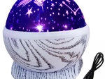 Roterende projector van sterrenhemel en maan – nachtlampje met USB