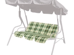 Kussen voor tuinschommel 129 × 43 cm groen ruitpatroon (2 stuks)