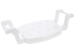 Verstelbare badbank wit 58–77 × 27,5 cm