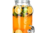 Glazen drankdispenser met kraantje 4 l