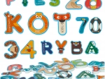 Foamstickers voor in bad – alfabet en cijfers met dieren