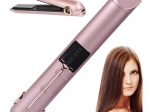 Draadloze keramische stijltang voor haar met lcd-display 2-in-1 en powerbank
