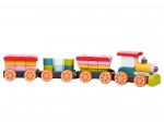 Treintje CUBIKA met drie wagons - houten puzzel, 35 onderdelen