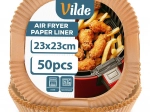 Papieren inlays voor heteluchtfriteuse 23 × 23 cm, 50 stuks