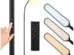 Staande LED-vloerlamp Izoxis 180 cm, zwart, met afstandsbediening en timer
