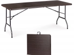 Opvouwbare catering- en bankettuintafel 180 cm, bruin MODERNHOME