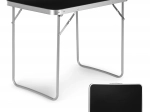 Opvouwbare toeristische picknicktafel 80 × 60 cm, zwart