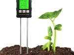 Digitale bodemtester 6-in-1 – meting van pH, vochtigheid, temperatuur, vruchtbaarheid, licht en luchtvochtigheid