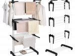 Verticale wasdroogrek met wieltjes, opvouwbaar, ModernHome