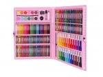 Kunst- en tekenset in koffertje 168-delig – roze