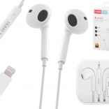 Witte bedrade oordopjes met Lightning-connector