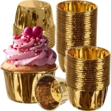 Gouden papieren muffinvormpjes 50 stuks
