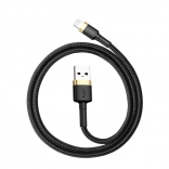 baseus cafule laad- en datakabel usb – lightning 2 m, goud/zwart