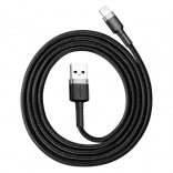 Baseus Cafule USB–Lightning-kabel 0,5 m 2,4 A (grijs‑zwart)