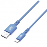 Siliconen USB–USB‑C kabel 1 m blauw met Quick Charge-ondersteuning