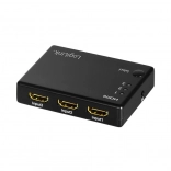 HDMI‑schakelaar 3x1 met afstandsbediening, 1080p/60 Hz