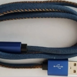 Premium USB 2.0 Type C kabel met denim design 1 m