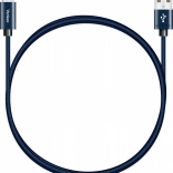 Textiel USB-A 2.0 / USB‑C kabel 2 m – snel opladen 3 A en dataoverdracht 480 Mb/s