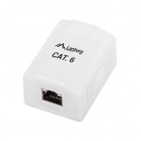 Witte afgeschermde RJ45 wandcontactdoos Cat.6