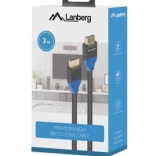 LANBERG HDMI-kabel 2.0 3 m, 4K, volledig koper, zwart